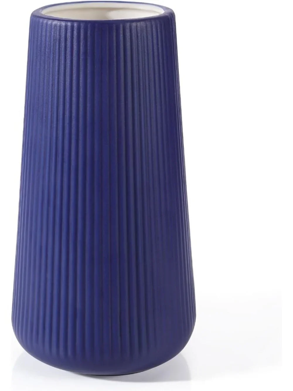 Gradient Navy Blue Ceramic Cute Flower Vase Pampas Grass Living Room Office Deco